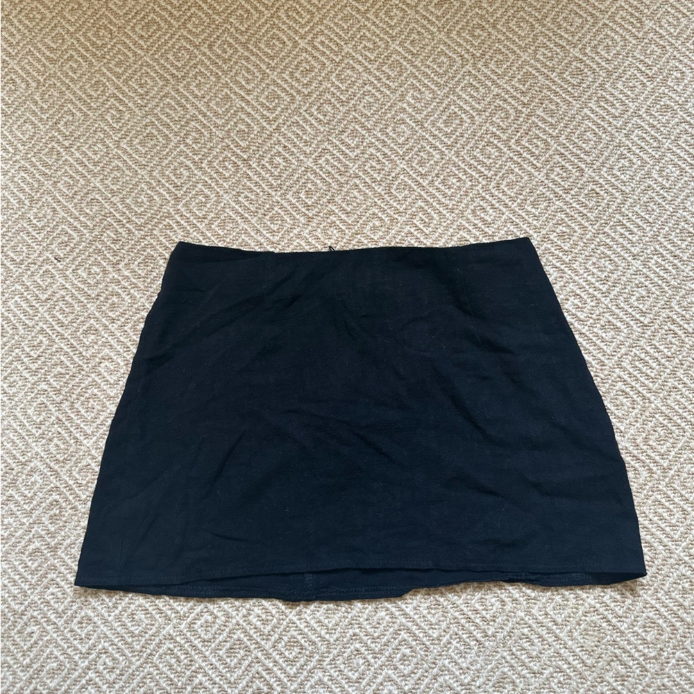 Black mini skirt